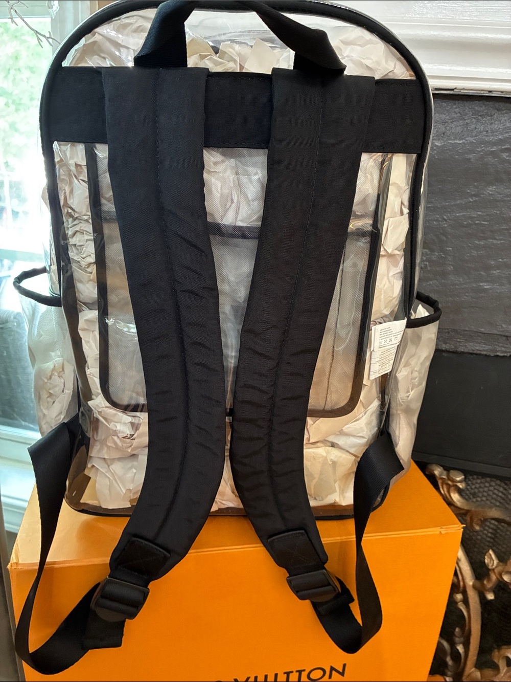 Baggallini Clear Backpack with Black Trim and Silver Accents - Picture 6 of 8
